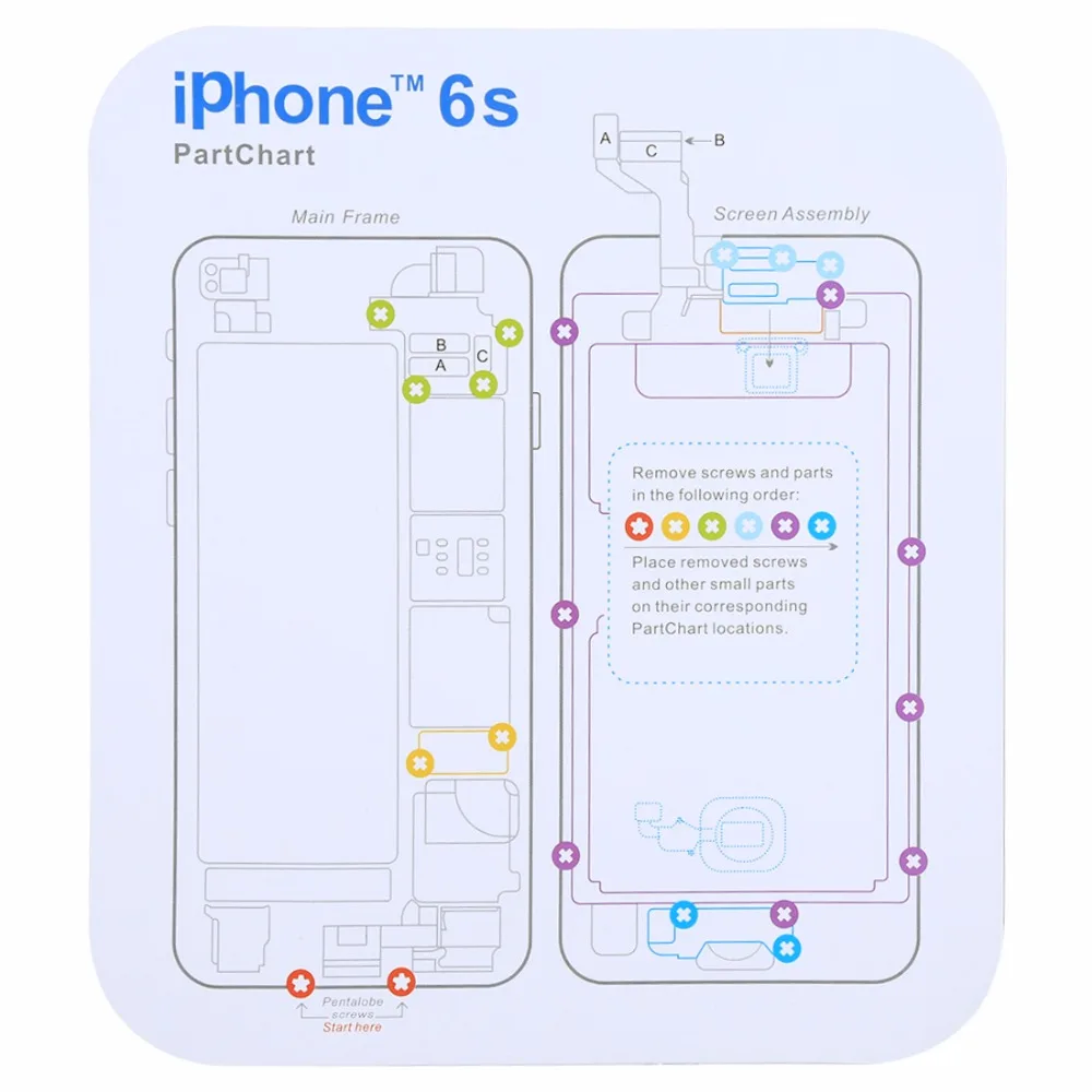 Магнитный коврик для шурупов с памятью iPhone X 8 Plus 7 6s 6 и размер: 17 см x 15 9 см|Наборы