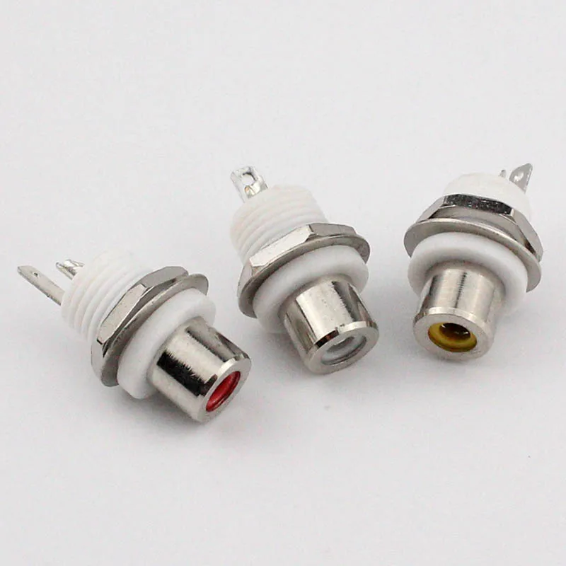 Аудиоусилитель RCA-адаптер разъем для кабеля F AV красный желтый белый 10 шт. |