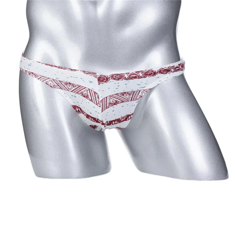 YUFEIDA летние сексуальные Трусы стринги с цветочным принтом мужское нижнее белье