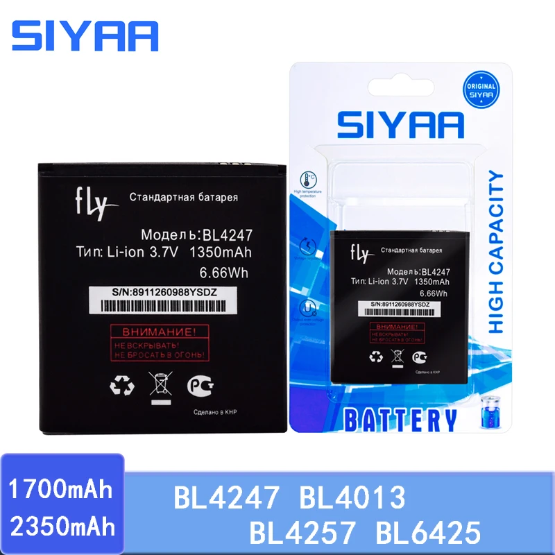 Аккумулятор SIYAA литий ионный для Fly IQ442 IQ441 IQ 442 441 BL 4013 FS454 Nimbus8 IQ451|Аккумуляторы