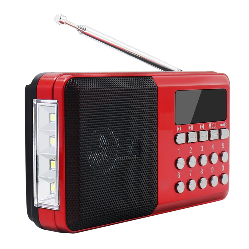 Лучший мини Портативный радио Ручной цифровой Поддержка FM USB TF MP3 плеер Динамик