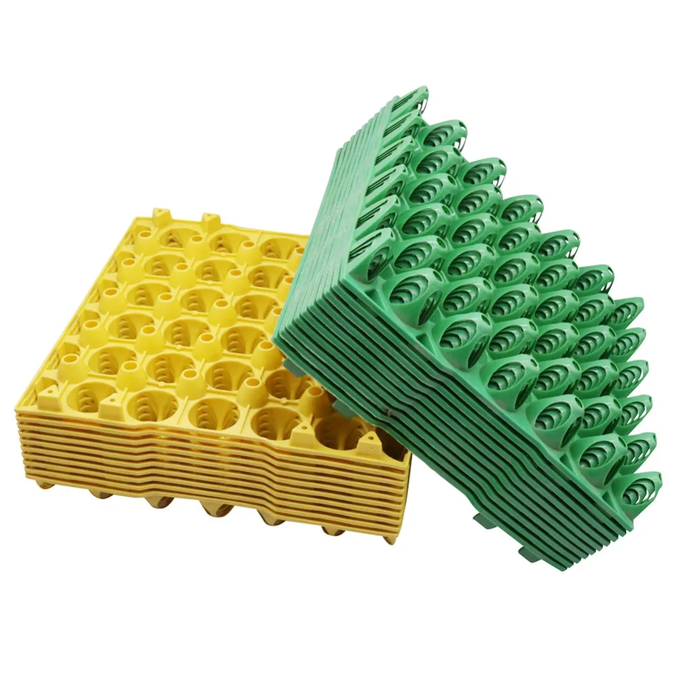 10 pcs Farm Egg Tray 288*288*48mm Egg Tray Transportation And Storage Of Eggs Recycling Plastic Material Egg Trough Depth 36mm