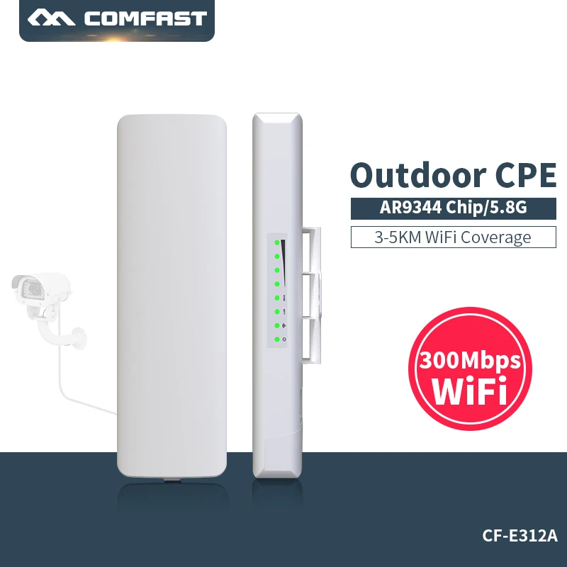 Amplificador de Transmissão sem Fio Cpe ao ar Comfast 300mbps Roteador Livre Longa Distância Wifi Signal Booster & Cf-e312a 3km Cpe 5ghz