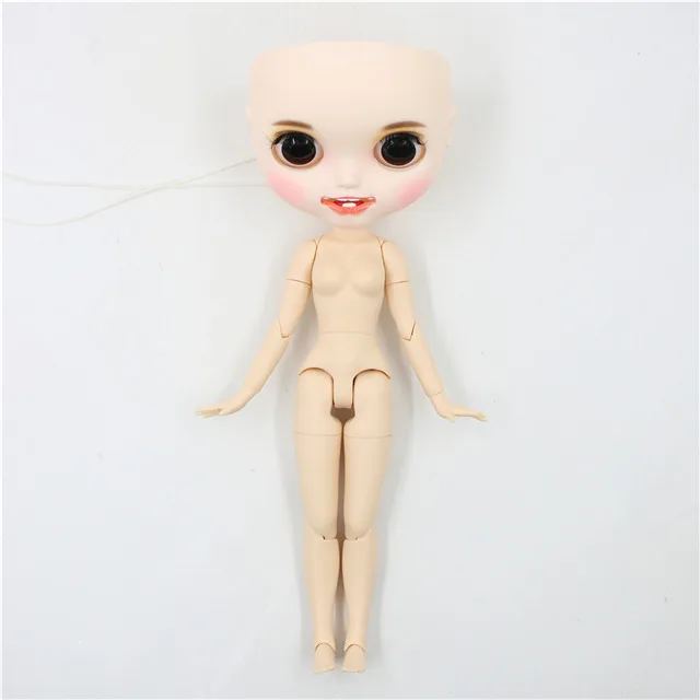 factory Blyth doll bald head customized matte face white skin DIY custom DOLL - Цвет: naked doll