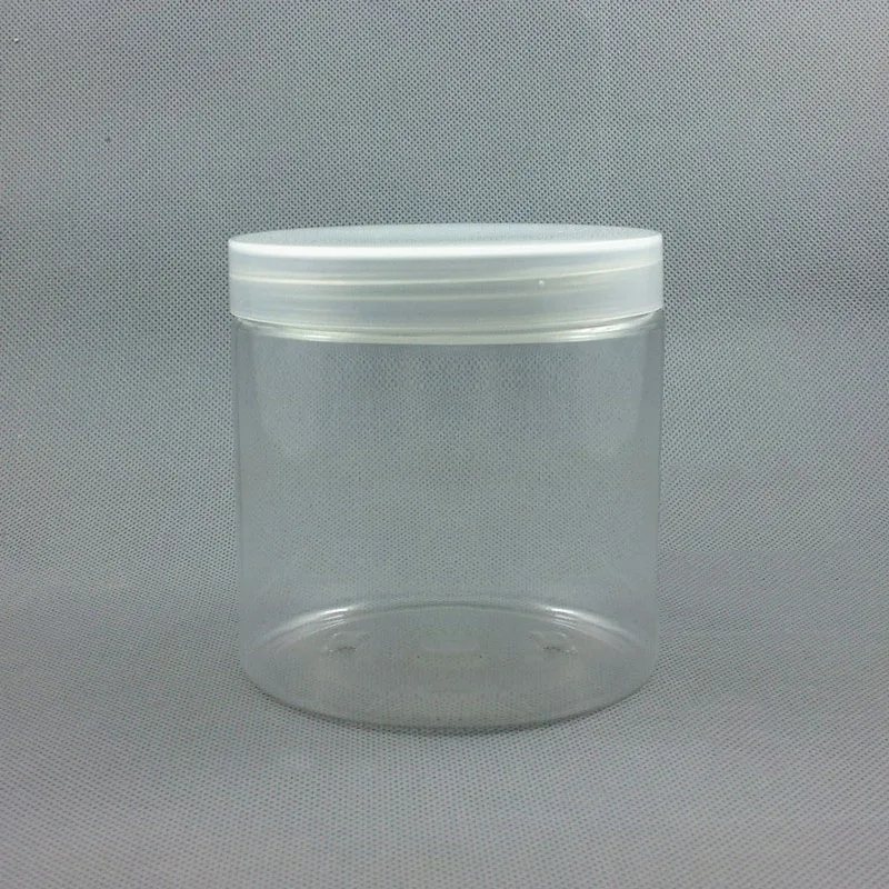 

Hot 20Pcs 500g Cosmetic Empty Jar Pot Eyeshadow Makeup Face Cream Container Bottle Fashion Design transparent Capacity