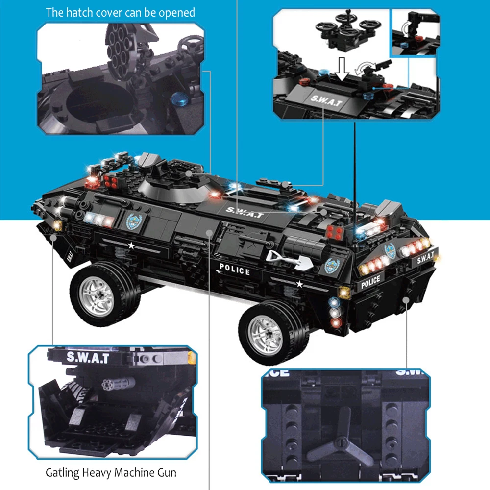 Legoed SWAT город полицейских военные строительные блоки совместимы с технические