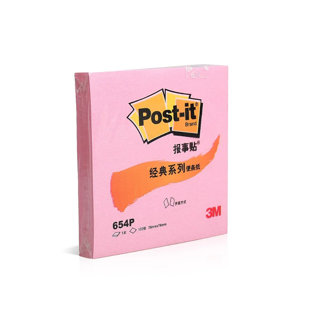 3 м Post it 4 колодки в партии Классическая бумага для заметок 654 P желтый цвет Postit