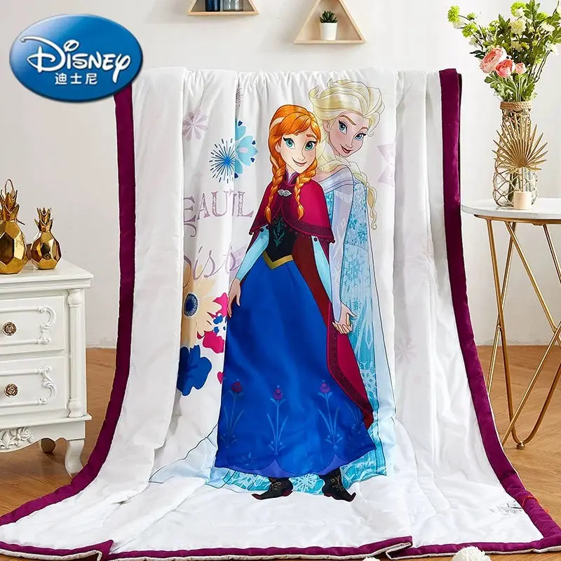 elsa and anna quilt Дисней, летнее стеганое одеяло для детей, спальное одеяло для девочек, Микки и Минни Маус, 120*150 полиэстер, постельное белье для мальчиков, постельное белье, украшение для дома - Цвет: elsa and anna quilt
