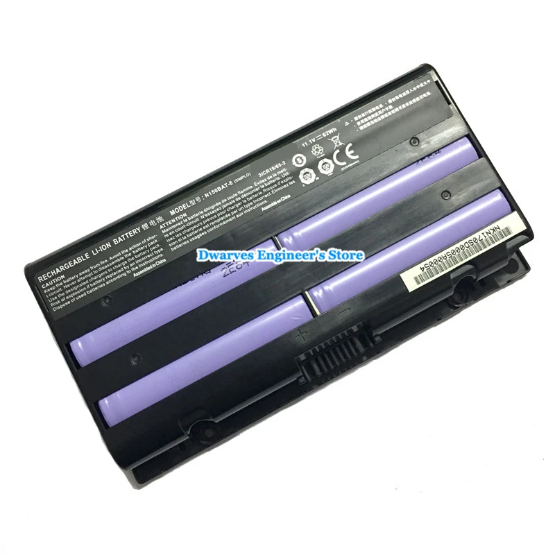 Подлинный 6-87-N150S-4292 Аккумулятор для Clevo N150BAT-6 Metabox Alpha N170SD, N150SD, N151SD, N155S 6-87-N150S-4292 Аккумулятор для ноутбука 62Wh