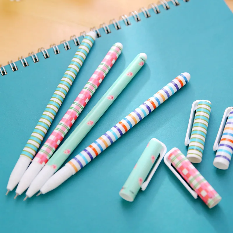 Горячая распродажа 10 шт./компл. набор гелевых ручек для цветов Kawaii школьные