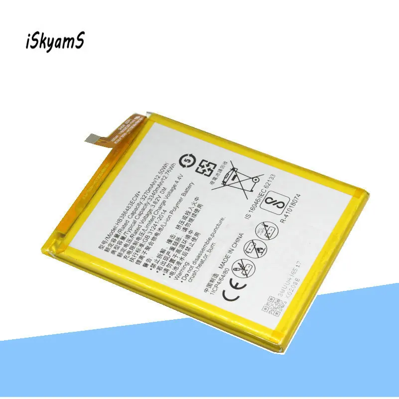 ISkyamS 1 х 3270 мАч литий ионная расширенная батарея HB386483ECW для Huawei Честь 6X G9 плюс Maimang 5