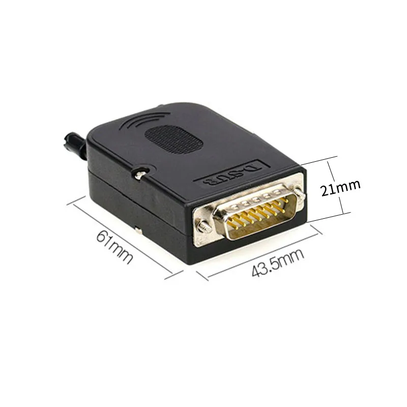 D-SUB DB15 VGA Мужской и женский головы 2 ряда 15 контактный разъем распределительный терминал винт гайка Тип DIY разъем