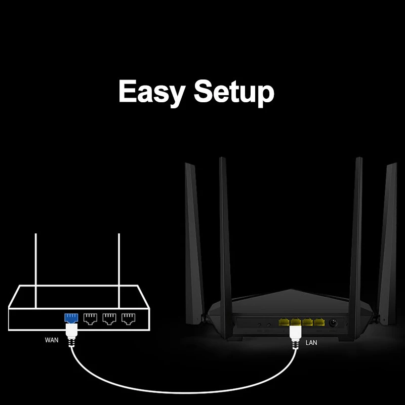 Беспроводной Wi-Fi-роутер AC6 1200 Мбит/с 11AC двухдиапазонный 2 4 ГГц/5 0 ГГц Wi-Fi