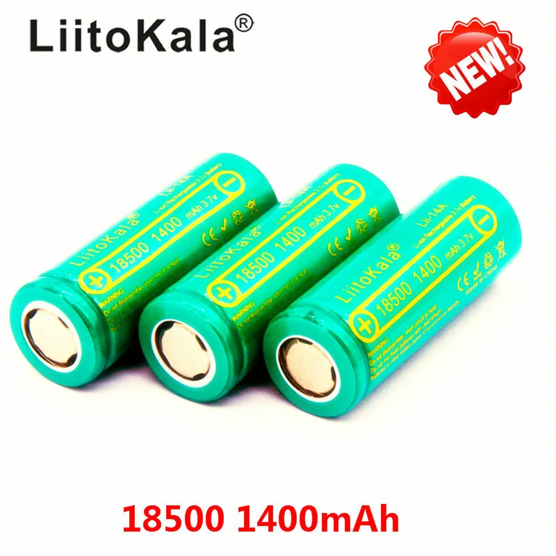 Аккумуляторная батарея LiitoKala 18500 1400 3 7 В для lashlight безопасная оптовой продажи li