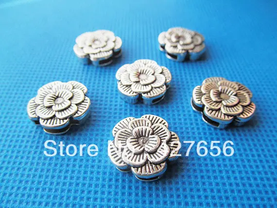 15 шт. подвеска/фурнитура для браслета и ожерелья|slider spacer|silver toneantique silver |