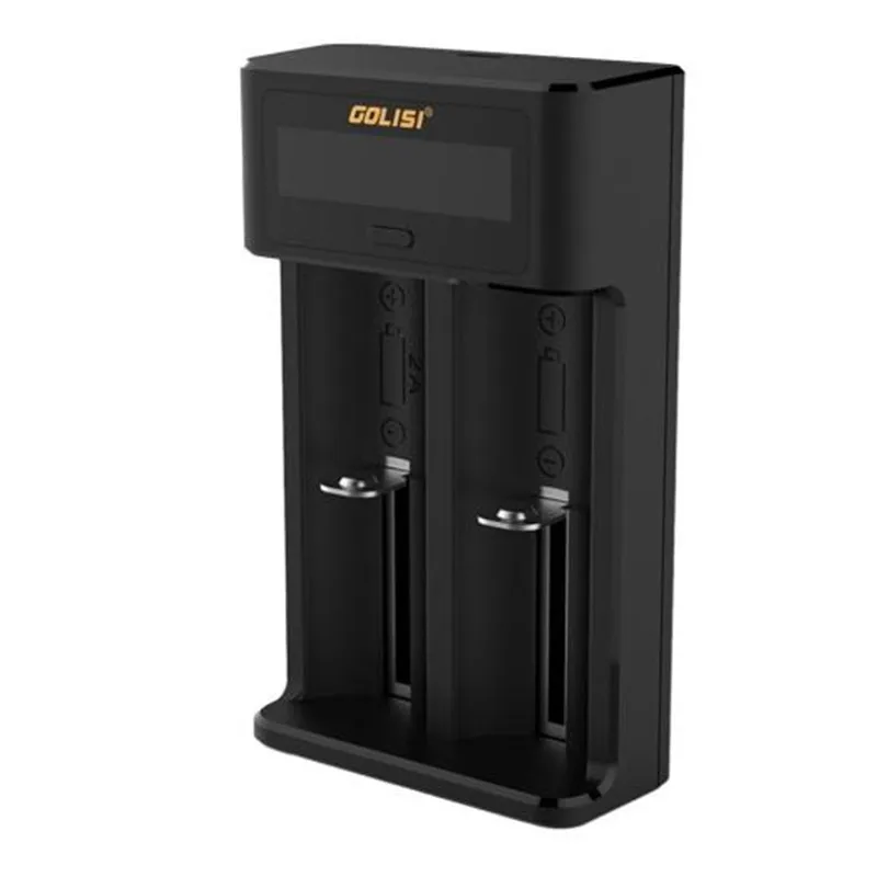 GOLISI I2 мини умное зарядное устройство с ЖК дисплеем 18650 26650 20700 21700 для быстрой