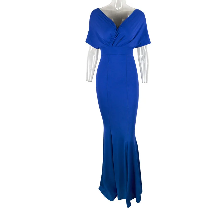 

2019 autumn new sexy tube top dress low-cut V-neck strapless dress tight-fitting slimming dress