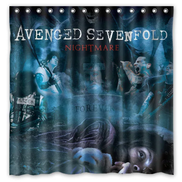 Водонепроницаемая дождевая занавеска для душа Avenged Sevenfold с защитой от плесени