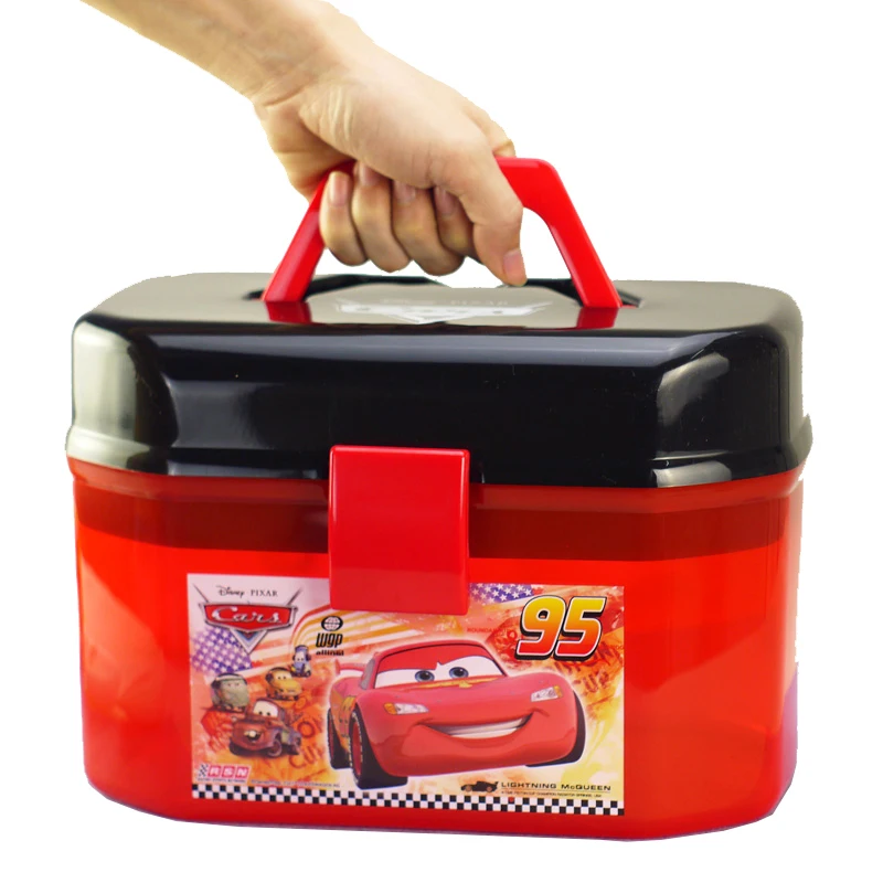 Disney Pixar игрушечные машинки модель автомобиля Парковка портативный Маккуин коробка для хранения(без автомобилей) для мальчиков Детский подарок на день рождения