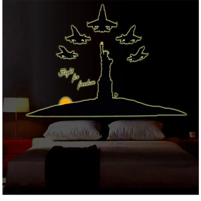 Новые съемные Светящиеся Настенные наклейки на домашний фон декоративные фрески