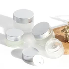 Горячая Распродажа 5G10 г20 г30 г50 г матовая стеклянная баночка для крема, косметический контейнер бутылках косметические банки в бутылках серебряной крышкой стеклянные бутылки 6 шт.лот