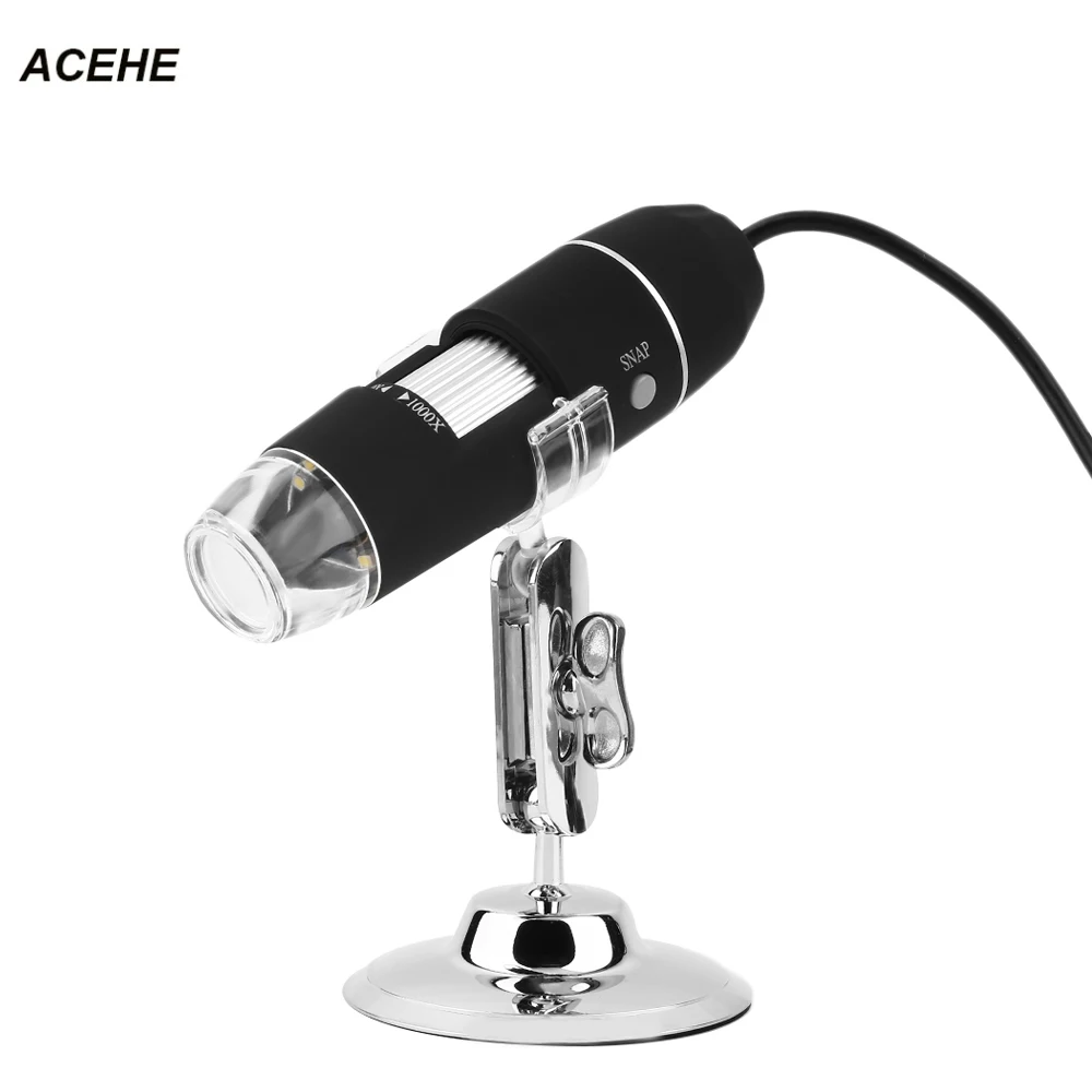 ACEHE 8LED 1000X цифровая лупа USB 0 3 м мегапикселей HD CMOS сенсор Монокуляр Биологический