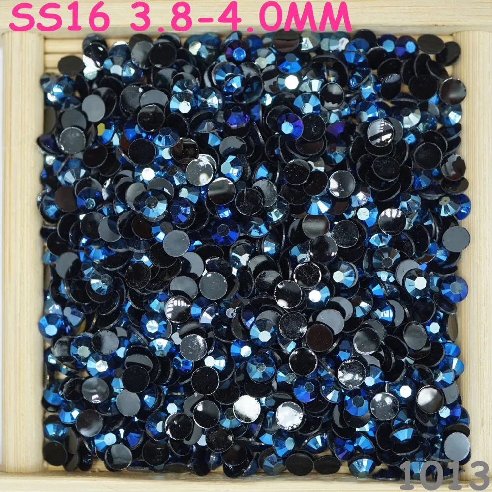 6000 шт. SS16 3 8-4 0 мм акриловая смола без горячей фиксации Кристальные стразы круглые