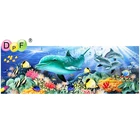 DPF 5D полностью круглая алмазная живопись, морской дельфин, плавание, сделай сам, магический куб, вышивка крестиком, искусство, алмазная вышивка, мозаика, домашний декор