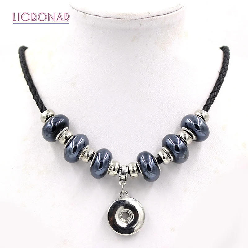 10 шт./лот оптовая продажа ожерелье из черной искусственной кожи веревка с