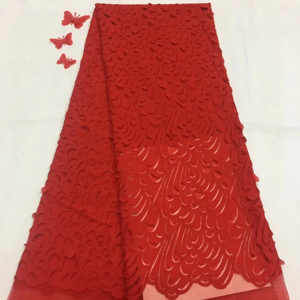 

New Nigerian embroidered lace fabric, wedding dress fashion African chiffon French lace fabric