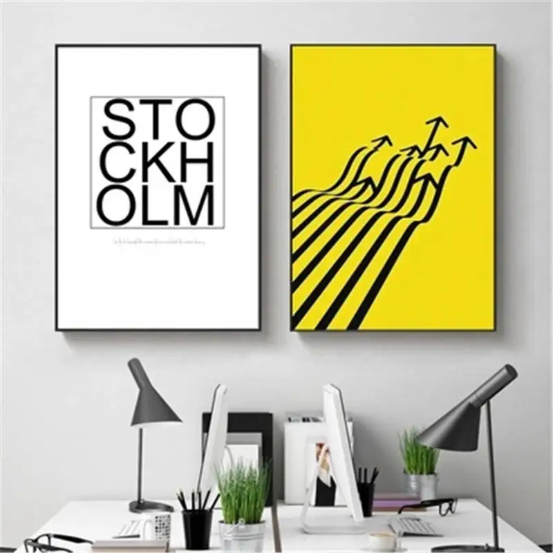 Nordic wall art painting English letters creative canvas posters and prints pictures for living room frameless home decor | Дом и сад