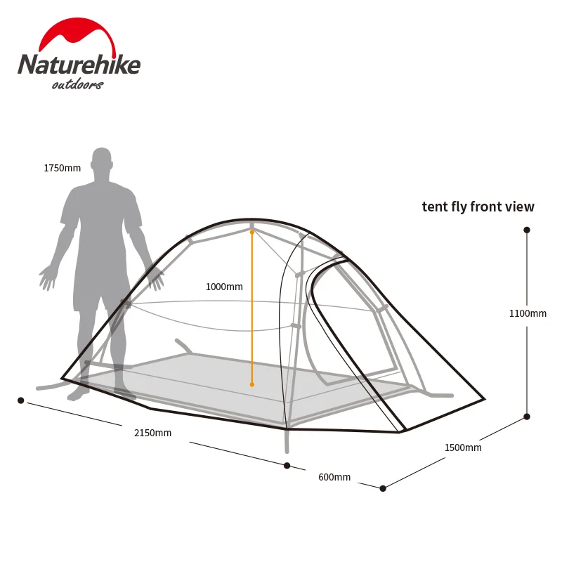 Ультралегкая палатка Naturehike Cloud Up 2 водонепроницаемая тканевая 20D для кемпинга и