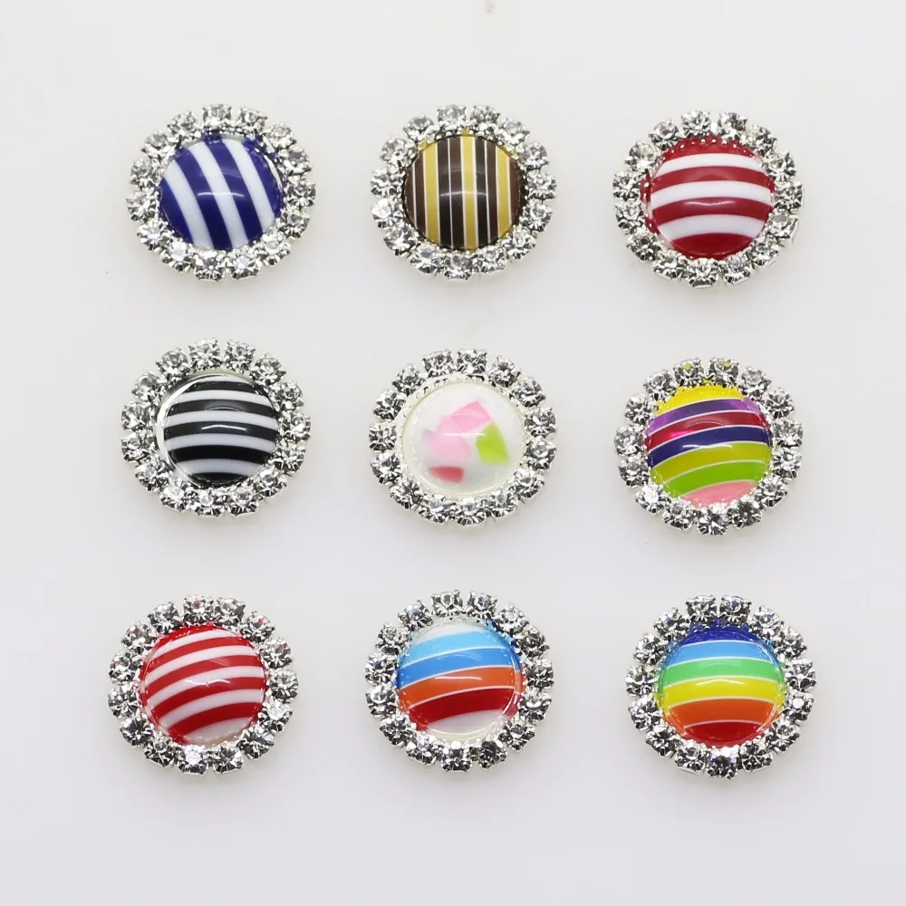 10 шт./упак. оптом 16 мм пуговица с плоской задней стороной смешанных цветов