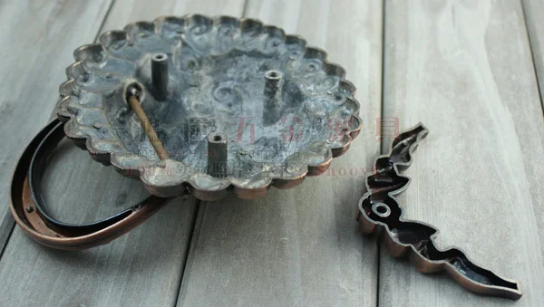 Старинные деревянные двери железная дверная ручка ручки с львиной фурнитура |