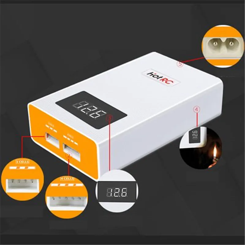 Hotrc A400 цифровое 3S 4S 3000mah RC Lipo зарядное устройство с led экраном быстрое для