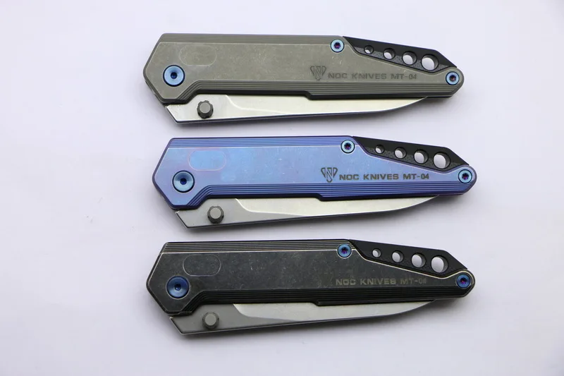 NOC MT-04 tactics folding knife KVT ball bearing M390 blade titanium handle camping hunting outdoor Survival knives EDC Tools |