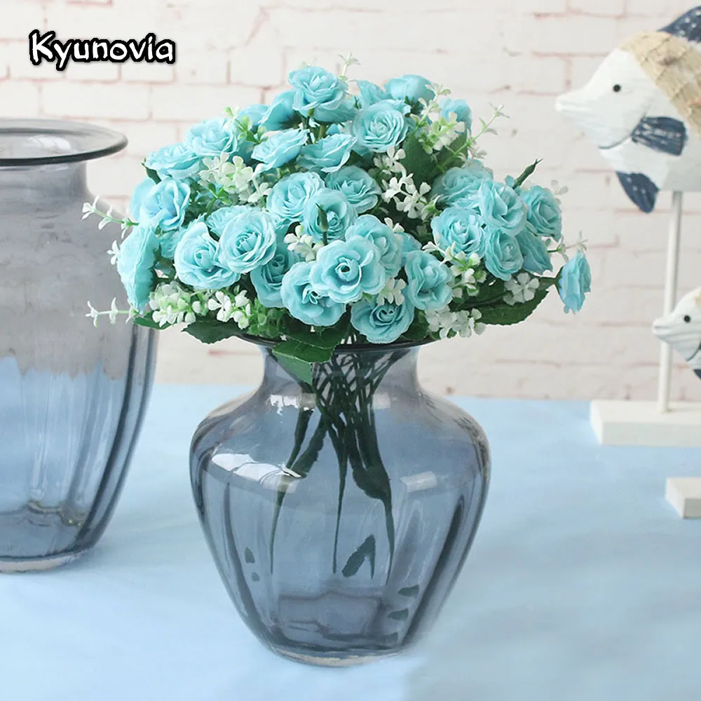 Kyunovia 20 шт./партия Бордовый шелк соцветия гортензии DIY Свадебная вечеринка украшения стены фон цветок 54 шт. лепестковая композиция
