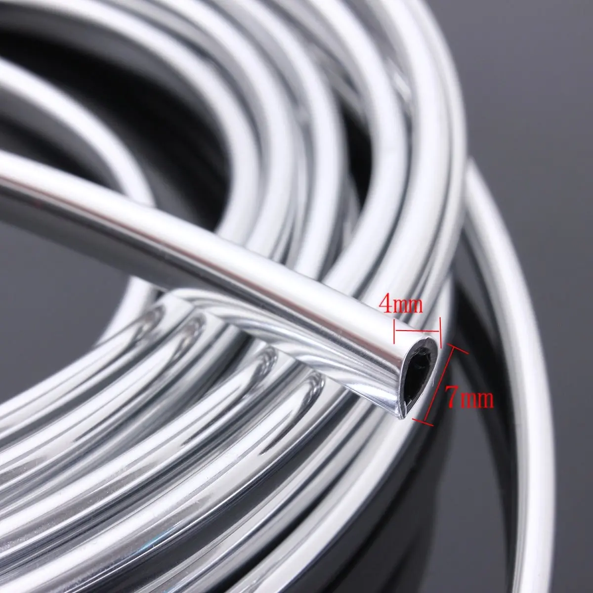 

6M Air Outlet Trim Strip Chrome Moulding Trim Strip Car Door Edge Scratch Guard Protector Cover Strip Roll