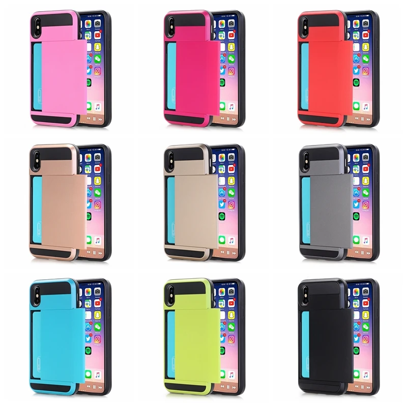 Гибридный Жесткий противоударный чехол-бумажник для IPhone X 10 7 8 6 6s Plus XR XS MAX |