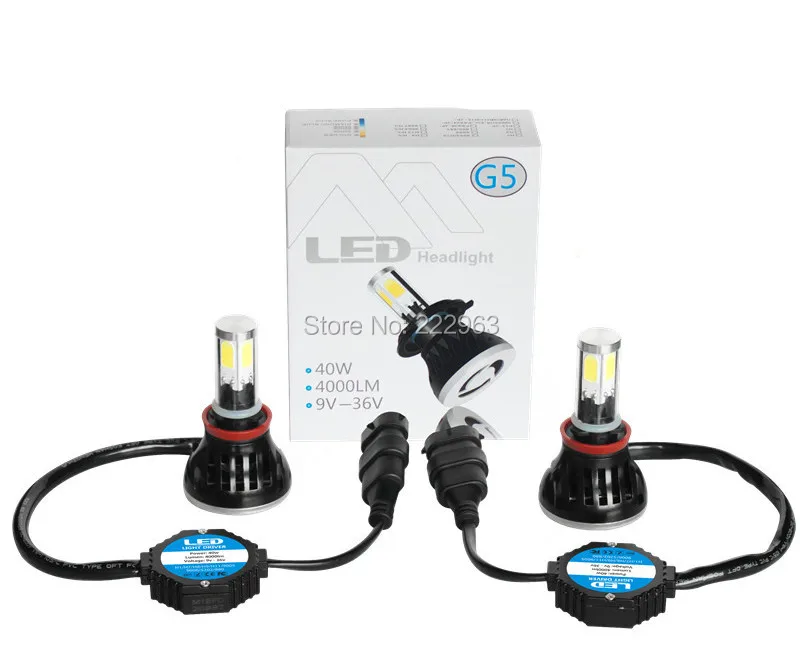 

50sets/Lot 30W 3000LM G5 LED Headlight Kit H1 H3 H7 H8 H9 H10 H11 9005 9006 H16/5202 880 D2