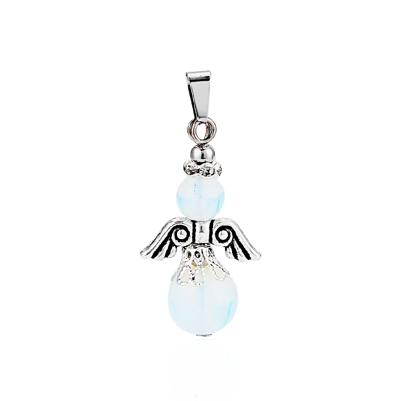 2 шт. двойные подвески из натурального камня для Крылья ангела серег ожерелий