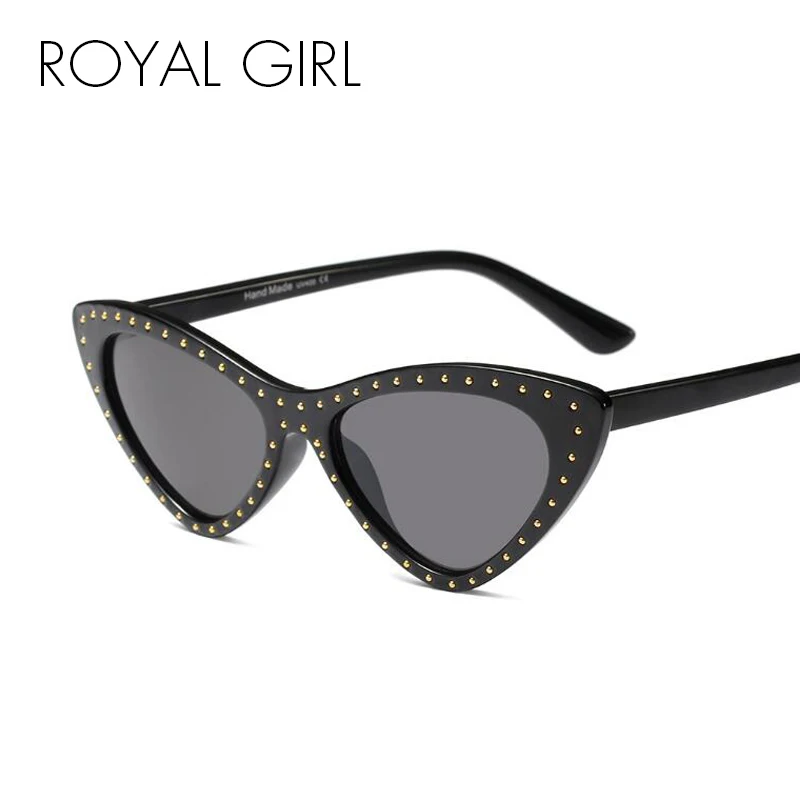 Солнцезащитные очки ROYAL GIRL Black Cat Eye для женщин 2020 брендовая дизайнерская