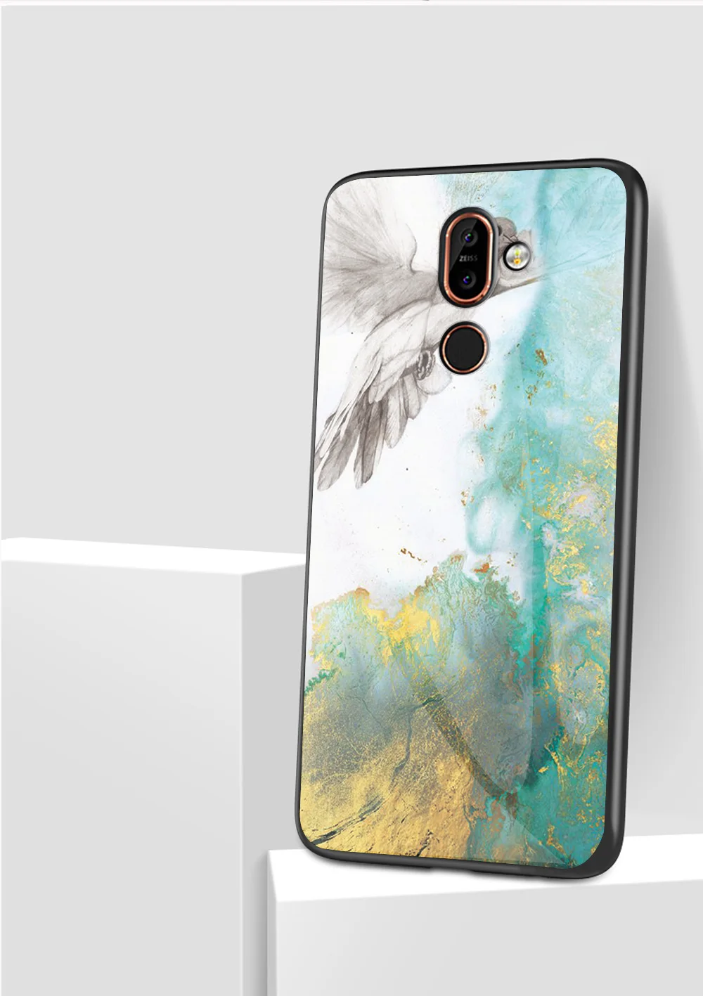 Роскошный Мраморный чехол из закаленного стекла для телефона Nokia X6 X7 X71, Жесткий Чехол для Nokia 7,1 7 1 4,2 3,1 Plus, силиконовый чехол