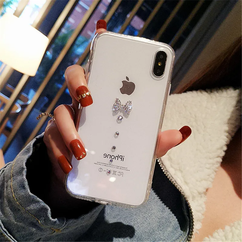Дизайн с буквами DIY чехол для телефона для Iphone X Xs Max XR ювелирный 3D Блестящий чехол для телефона для Iphone 11 Pro MAX 6 7 8 6S PLUS 5 5S se