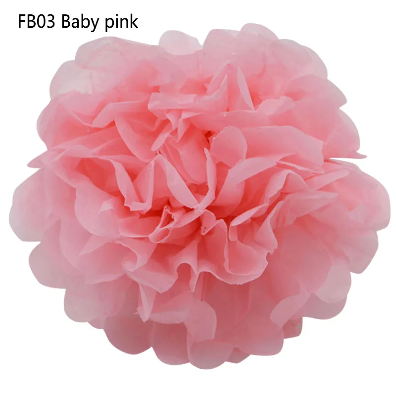 FB03 5 шт. 10 см/15 см помпоны из бумаги салфеток гирлянды деревенские Свадебные украшения для свадьбы Вечерние украшения свадебный душ для детей - Color: FB03
