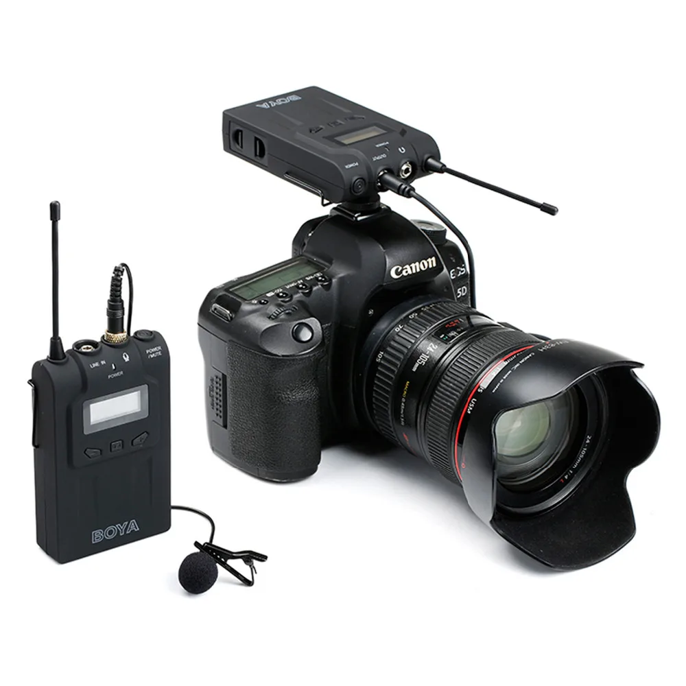 BOYA BY WM8 Pro UHF Беспроводная Система микрофона Lavalier для iPhone 6 видео интервью