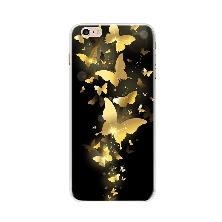 Чехол для телефона Apple iPhone 6 s чехол Модный мягкий из ТПУ с цветами S Прозрачный