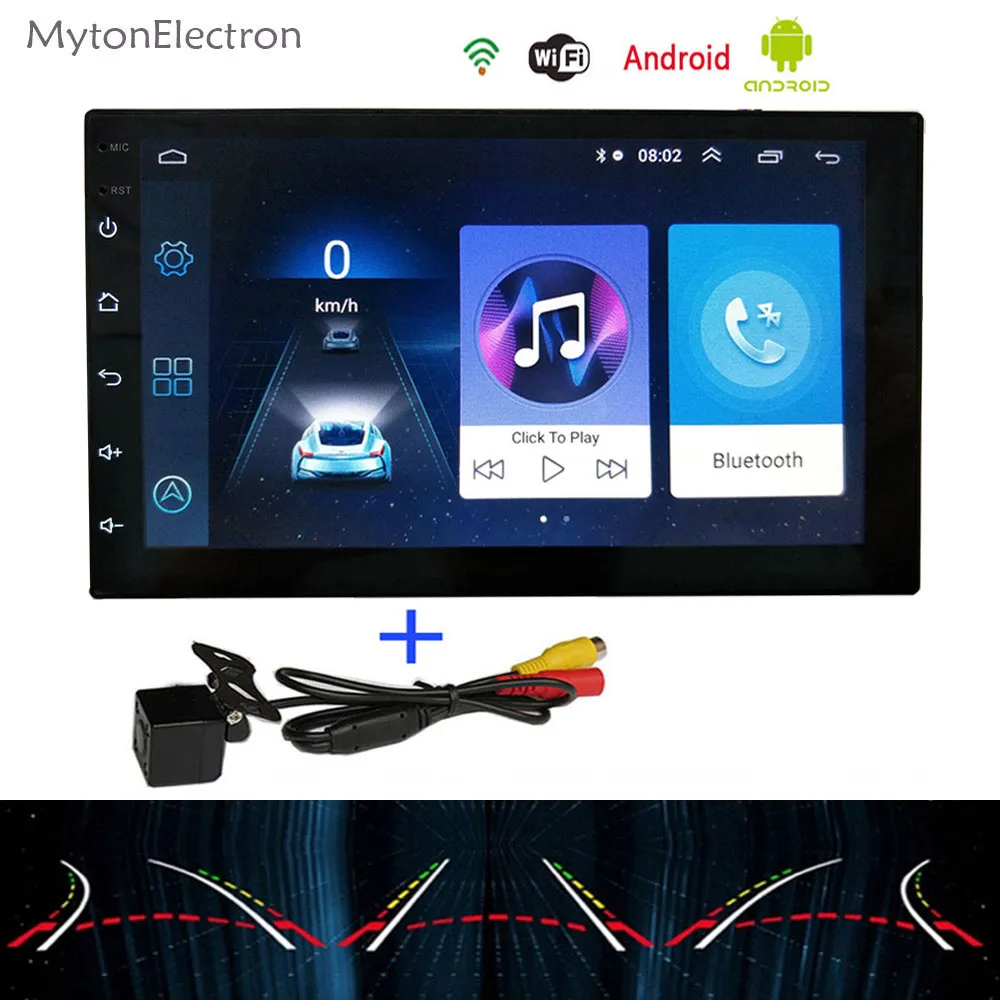 With Dynamic Cam 4d Android OS автомобильное радио аудио стерео FM 2Din DVD 1024*600 gps навигатор Bluetooth интеллектуальная динамическая траектория парковочная камера - Цвет: With Dynamic Cam 4d