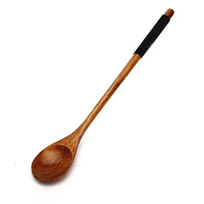 Spoon2 Проволочная ложка для перемешивания медовая деревянная ложка с длинной ручкой чайная ложка креативная и ветряная Длинная Деревянная Ручка Ложки десертная ложка - Цвет: Spoon2