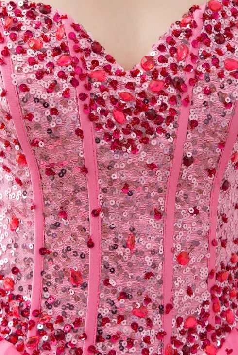 Женское платье без бретелек розовое длинное бальное вечернее на выпускной